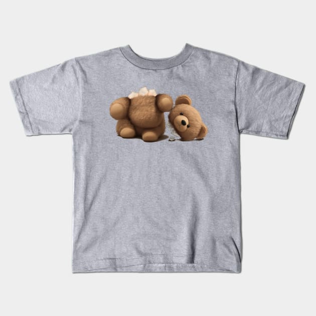 Teddy bear without a head. Palm Angels Kids T-Shirt by xlhombat